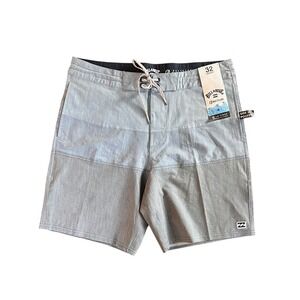 Billabong Tribong Lo Tides Recycler Boardshorts Mens 32 Light Blue Grey New
